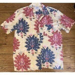 Armani Jeans Mens Short Sleeve Button Down Shirt Size Large